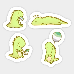 Aro Pride Dinosaur Stickers Sticker